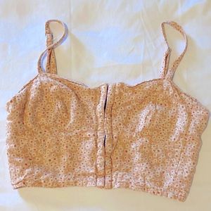 Aeropostale, medium, orange and white crop top.